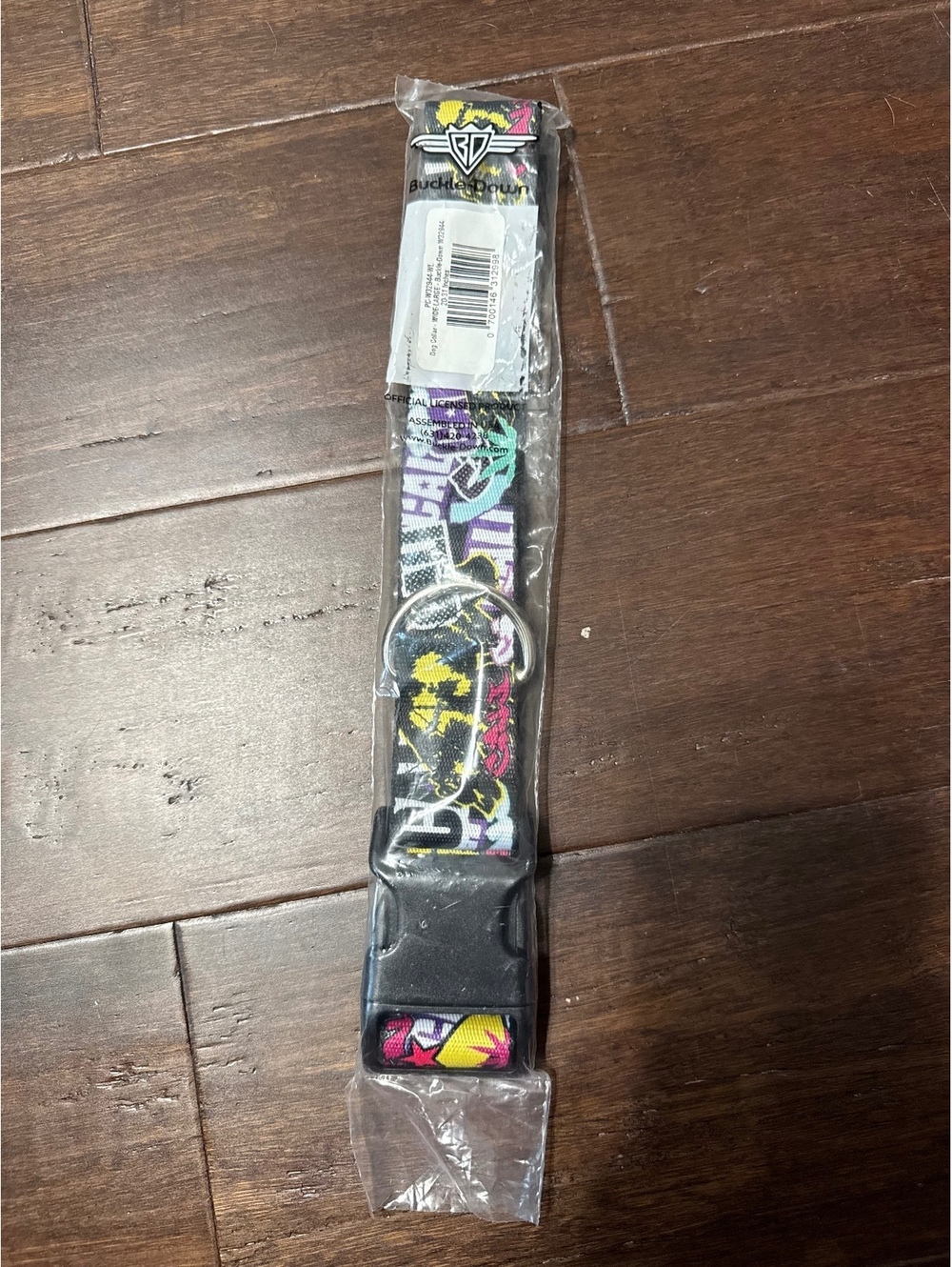 New Buckle-Down 18-32" Adjustable Dog Collar with Grizzly Bear Collage Design